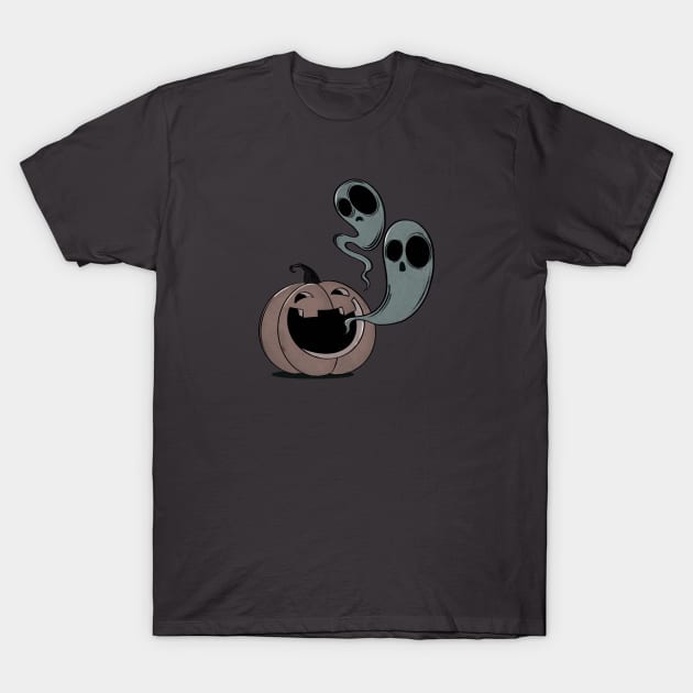 Haunted Pumpkin T-Shirt by drew.art